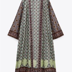 Zara Women’s Printed Longline Kimono Size S/M